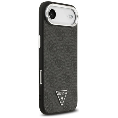 MagSafe hoesje voor Apple iPhone 17 Air, Guess, 4G Triangle Logo, Zwart Zilver