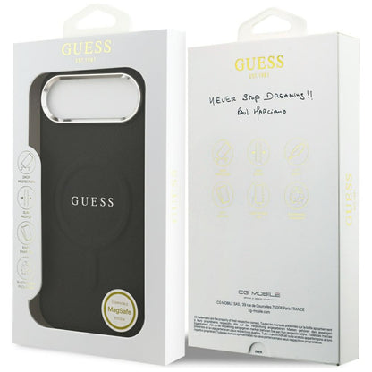 MagSafe hoes voor Apple iPhone 17 Air, Guess, Classic Logo, Zwart