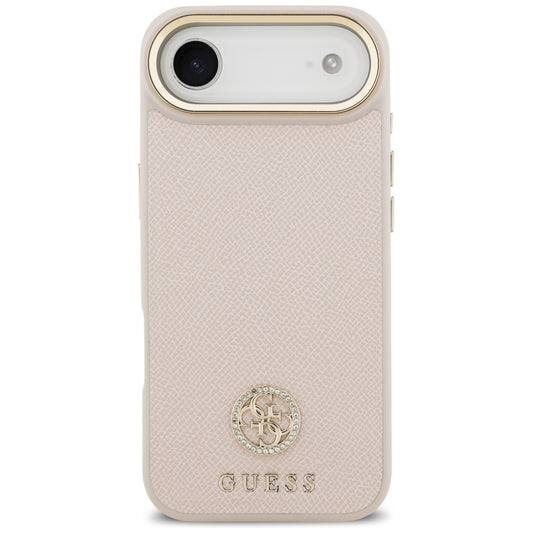 MagSafe hoesje voor Apple iPhone 17 Air, Guess, Grained Strass Logo, Roze