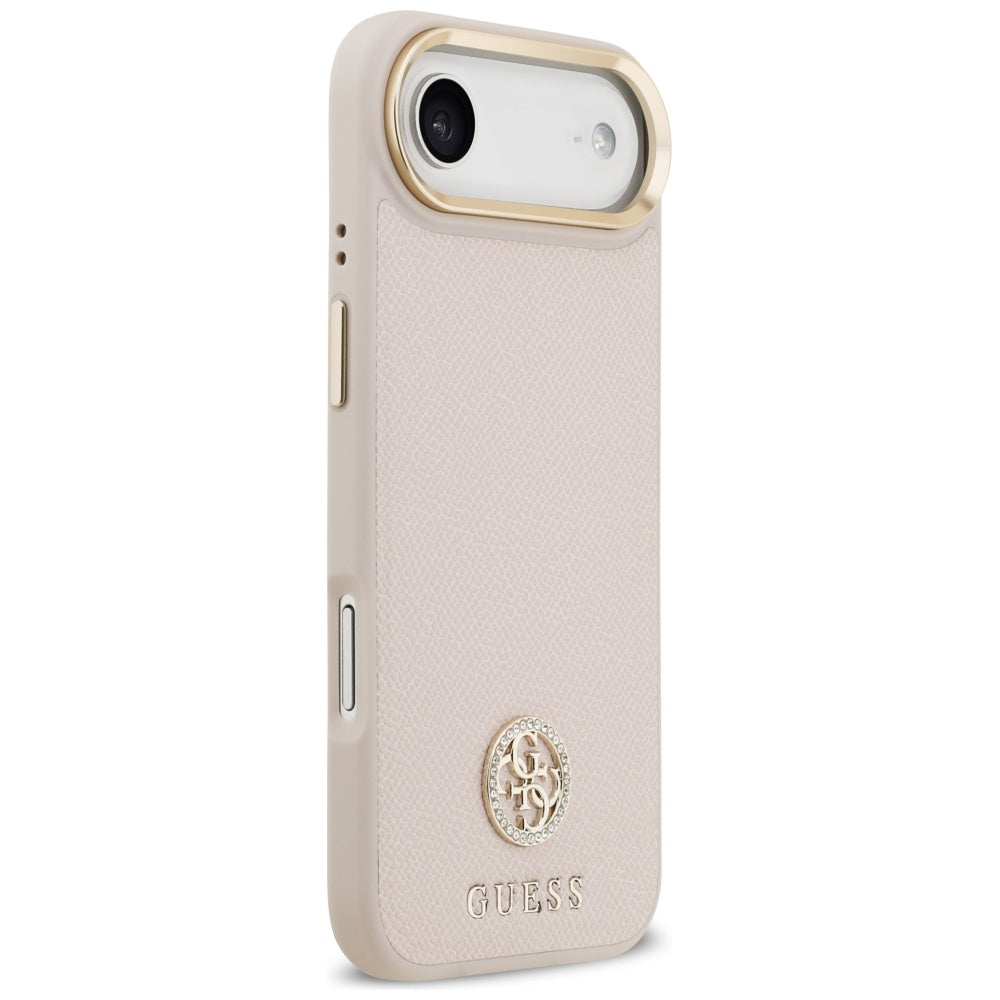 MagSafe hoesje voor Apple iPhone 17 Air, Guess, Grained Strass Logo, Roze