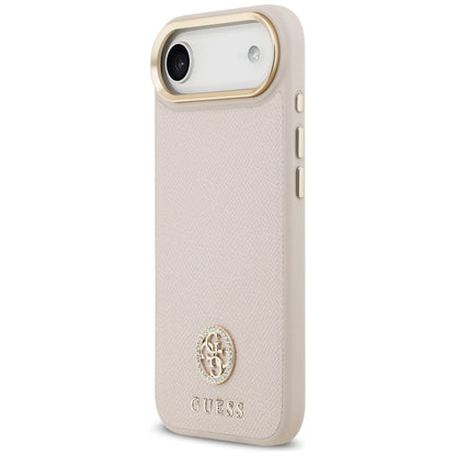 MagSafe hoesje voor Apple iPhone 17 Air, Guess, Grained Strass Logo, Roze