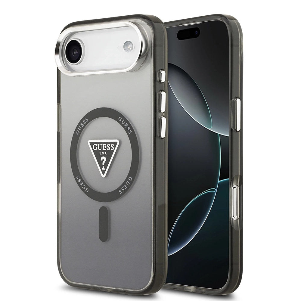 MagSafe hoesje voor Apple iPhone 17 Air, Guess, IML Gradient Triangle Logo, Zwart