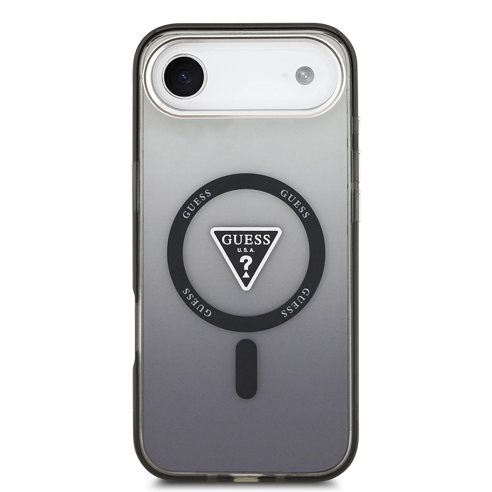 MagSafe hoesje voor Apple iPhone 17 Air, Guess, IML Gradient Triangle Logo, Zwart