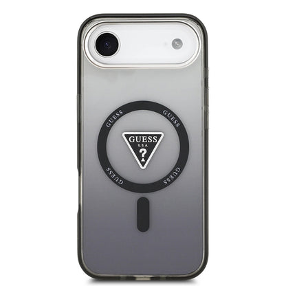 MagSafe hoesje voor Apple iPhone 17 Air, Guess, IML Gradient Triangle Logo, Zwart