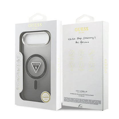 MagSafe hoesje voor Apple iPhone 17 Air, Guess, IML Gradient Triangle Logo, Zwart