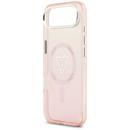 MagSafe hoesje voor Apple iPhone 17 Air, Guess, IML Gradient Triangle Logo, Roze