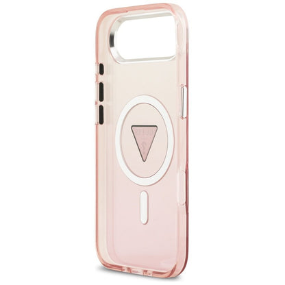 MagSafe hoesje voor Apple iPhone 17 Air, Guess, IML Gradient Triangle Logo, Roze
