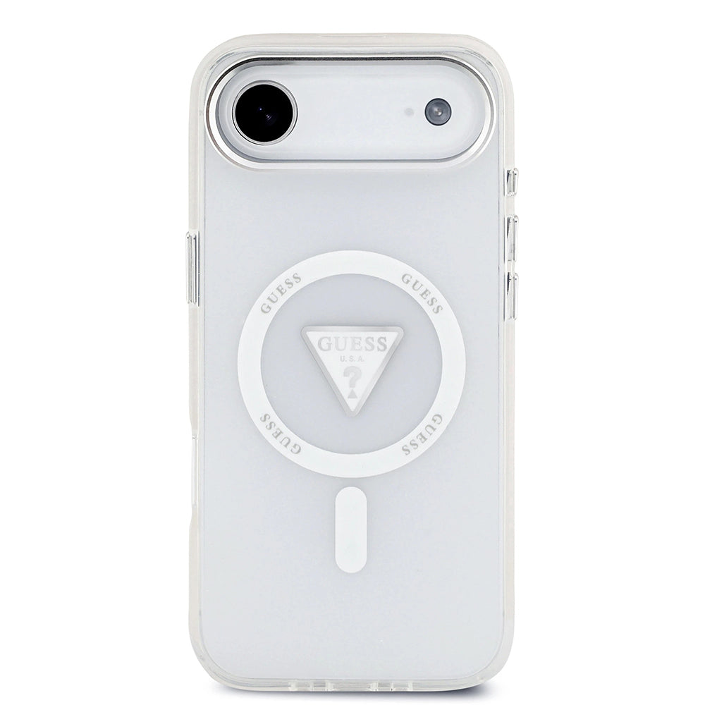MagSafe hoesje voor Apple iPhone 17 Air, Guess, IML Gradient Triangle Logo, Transparant