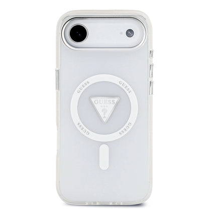 MagSafe hoesje voor Apple iPhone 17 Air, Guess, IML Gradient Triangle Logo, Transparant