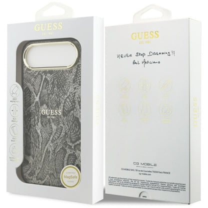 MagSafe Case for Apple iPhone 17 Air, Guess, Python Pattern, Black