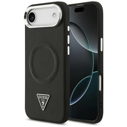MagSafe hoesje voor Apple iPhone 17 Air, Guess, Triangle Logo, Zwart Zilver