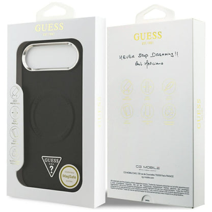 MagSafe hoesje voor Apple iPhone 17 Air, Guess, Triangle Logo, Zwart Zilver