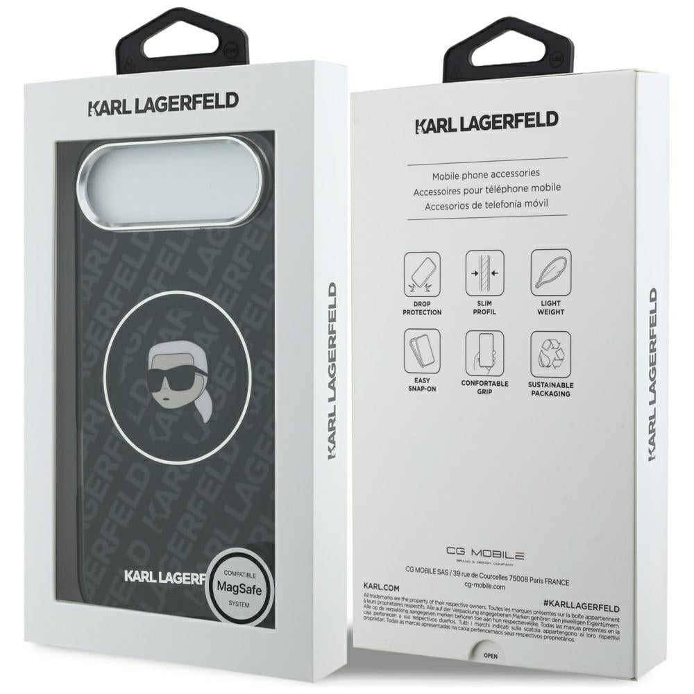 MagSafe hoes voor Apple iPhone 17 Air, Karl Lagerfeld, IML Karl's Head, Zwart