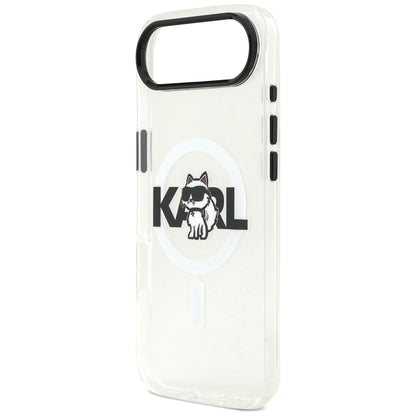MagSafe hoesje voor Apple iPhone 17 Air, Karl Lagerfeld, IML Sketch Logo Choupette, Transparant
