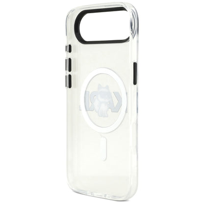 MagSafe hoesje voor Apple iPhone 17 Air, Karl Lagerfeld, IML Sketch Logo Choupette, Transparant