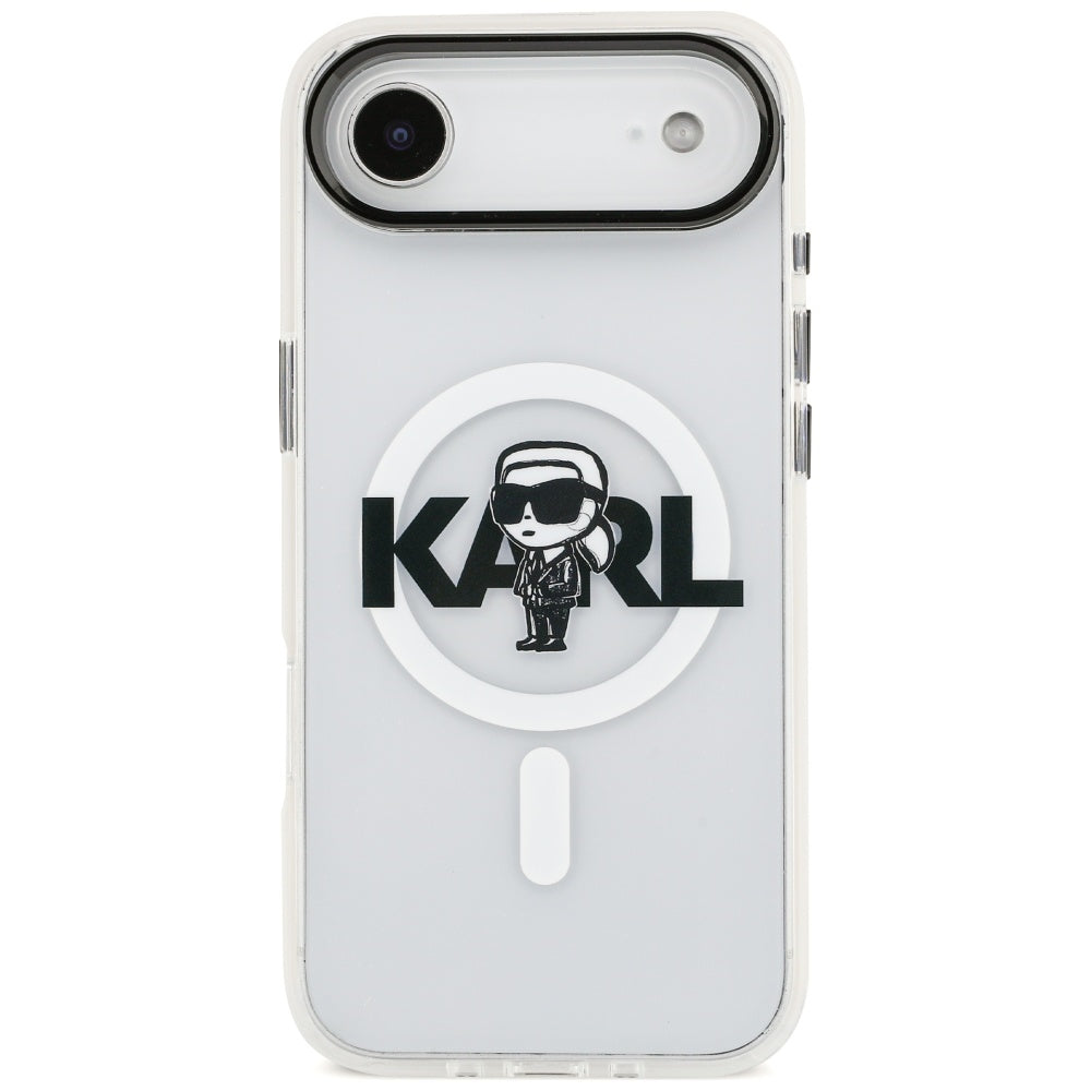 MagSafe hoesje voor Apple iPhone 17 Air, Karl Lagerfeld, IML Sketch Logo Karl, Transparant
