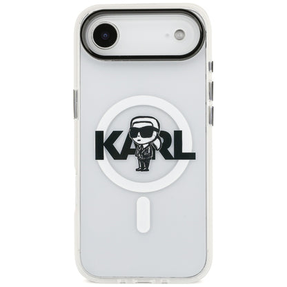 MagSafe hoesje voor Apple iPhone 17 Air, Karl Lagerfeld, IML Sketch Logo Karl, Transparant