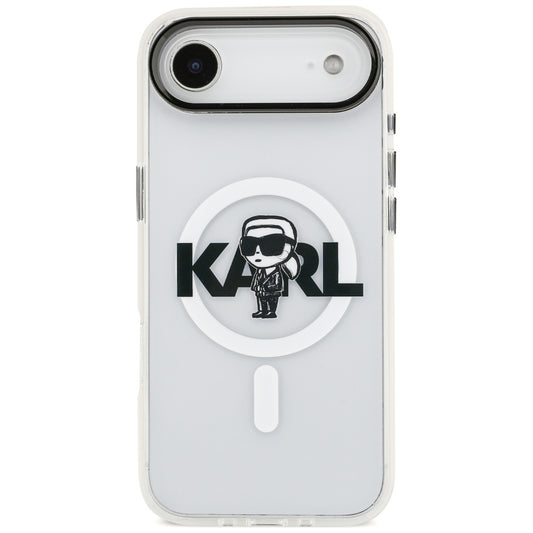 MagSafe hoesje voor Apple iPhone 17 Air, Karl Lagerfeld, IML Sketch Logo Karl, Transparant