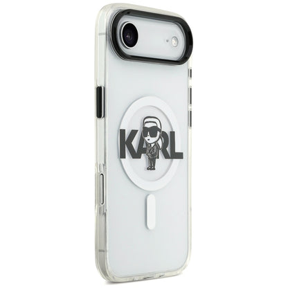 MagSafe hoesje voor Apple iPhone 17 Air, Karl Lagerfeld, IML Sketch Logo Karl, Transparant