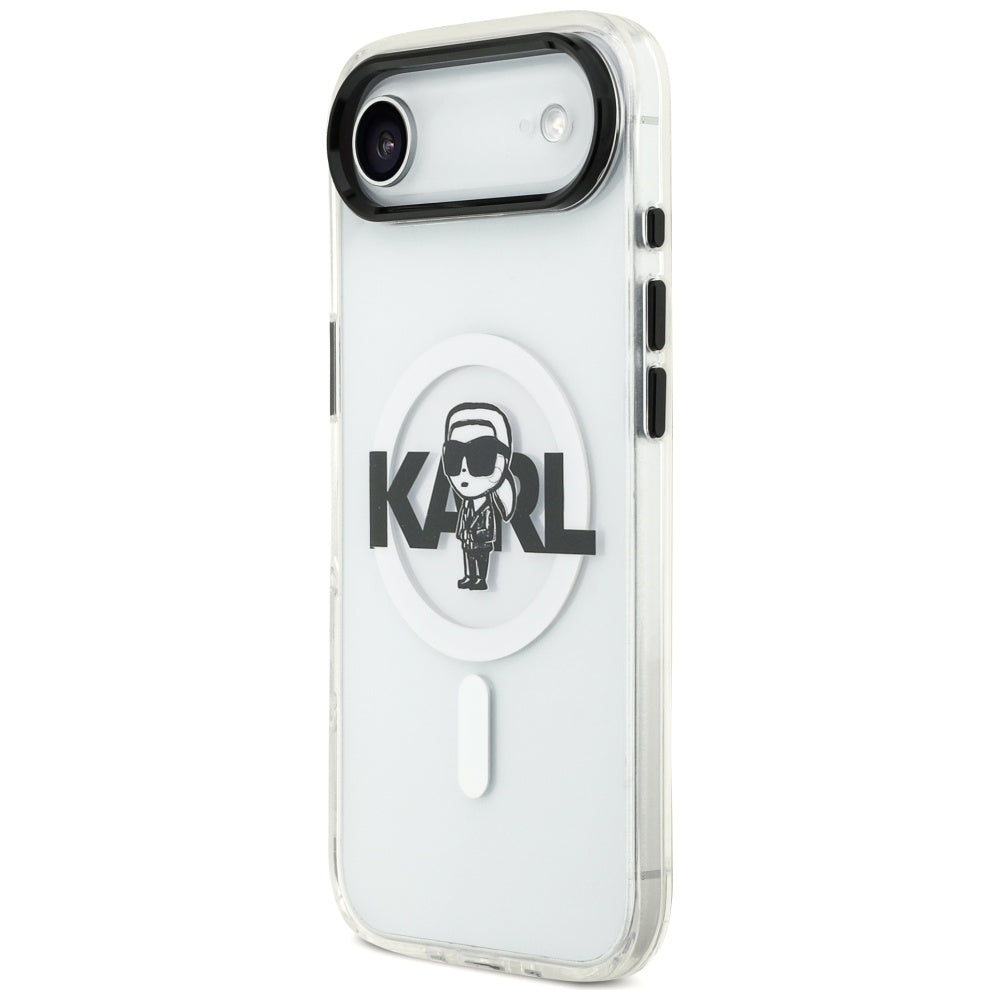MagSafe hoesje voor Apple iPhone 17 Air, Karl Lagerfeld, IML Sketch Logo Karl, Transparant
