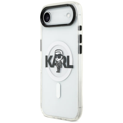 MagSafe hoesje voor Apple iPhone 17 Air, Karl Lagerfeld, IML Sketch Logo Karl, Transparant