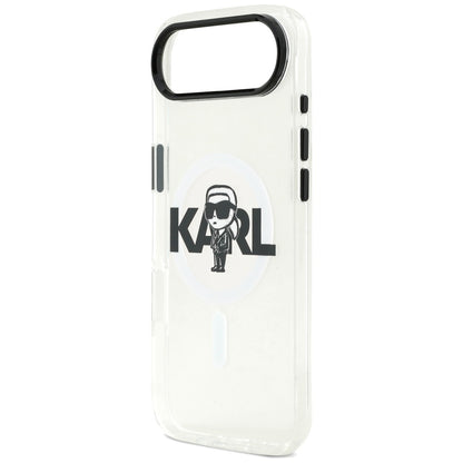 MagSafe hoesje voor Apple iPhone 17 Air, Karl Lagerfeld, IML Sketch Logo Karl, Transparant