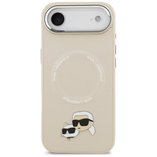 MagSafe hoes voor Apple iPhone 17 Air, Karl Lagerfeld, Karl & Choupette Pins, Beige