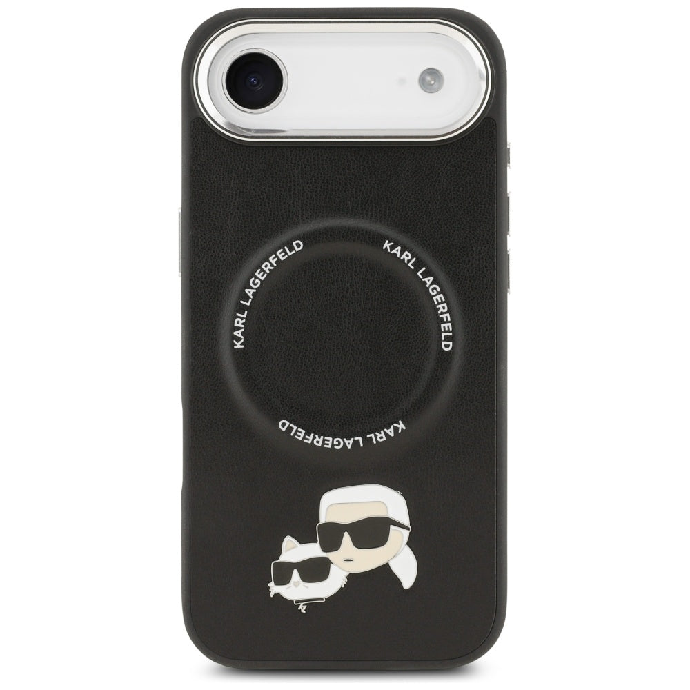 MagSafe hoes voor Apple iPhone 17 Air, Karl Lagerfeld, Karl & Choupette Pins, Zwart