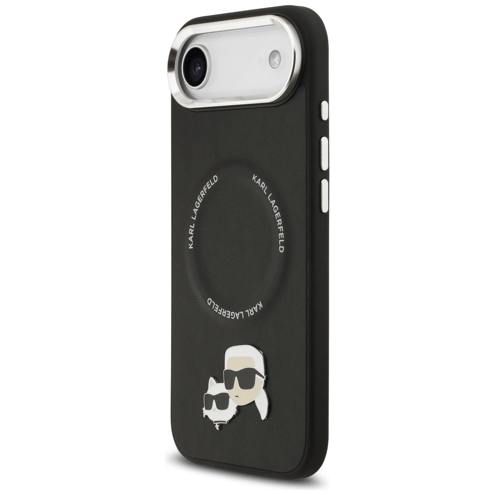 MagSafe hoes voor Apple iPhone 17 Air, Karl Lagerfeld, Karl & Choupette Pins, Zwart