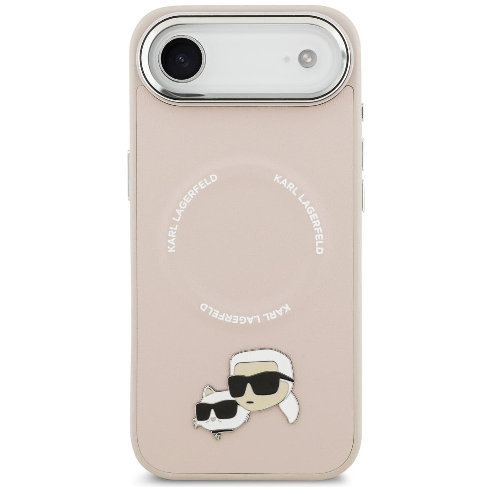 MagSafe hoesje voor Apple iPhone 17 Air, Karl Lagerfeld, Karl & Choupette Pins, Roze