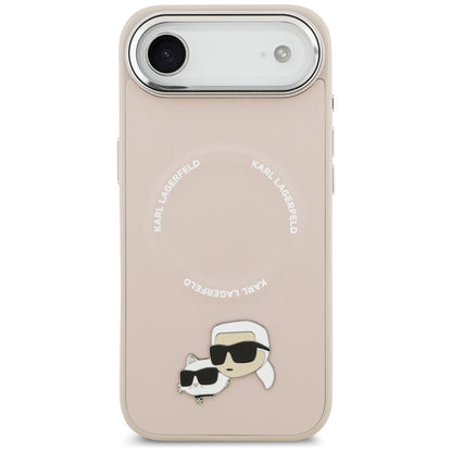 MagSafe hoesje voor Apple iPhone 17 Air, Karl Lagerfeld, Karl & Choupette Pins, Roze
