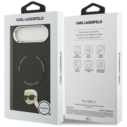 MagSafe Case for Apple iPhone 17 Air, Karl Lagerfeld, Karl Pin, Black