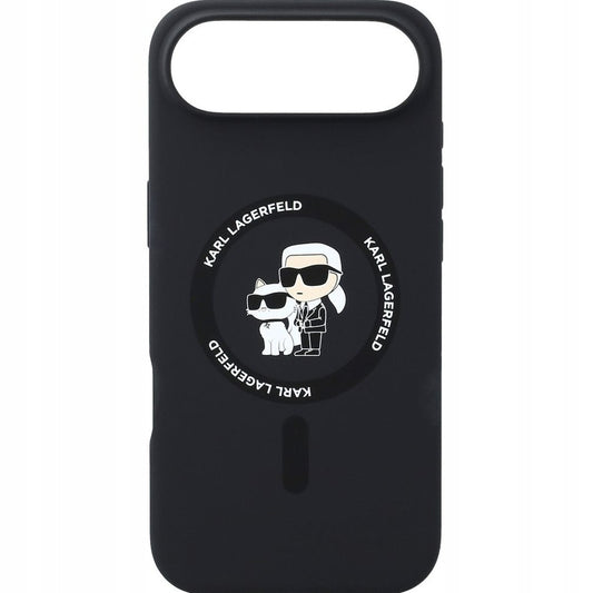 MagSafe hoesje voor Apple iPhone 17 Air, Karl Lagerfeld, Ring Karl & Choupette, Zwart