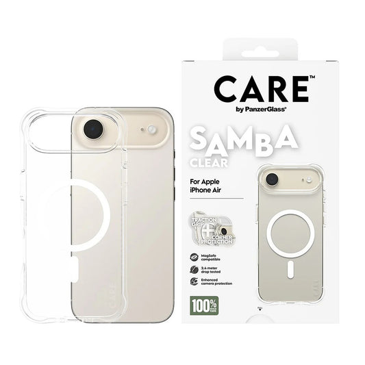 MagSafe hoes voor Apple iPhone 17 Air, PanzerGlass, Modieus, Transparant Wit