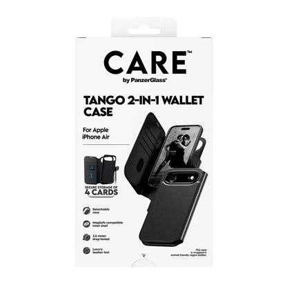 MagSafe hoesje voor Apple iPhone 17 Air, PanzerGlass, Care Feature Tango Two-in-One, Zwart