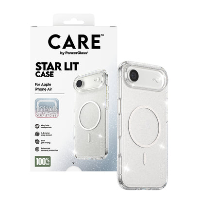 MagSafe hoesje voor Apple iPhone 17 Air, PanzerGlass, Care Urban Explorer Star Lit, Transparant Wit