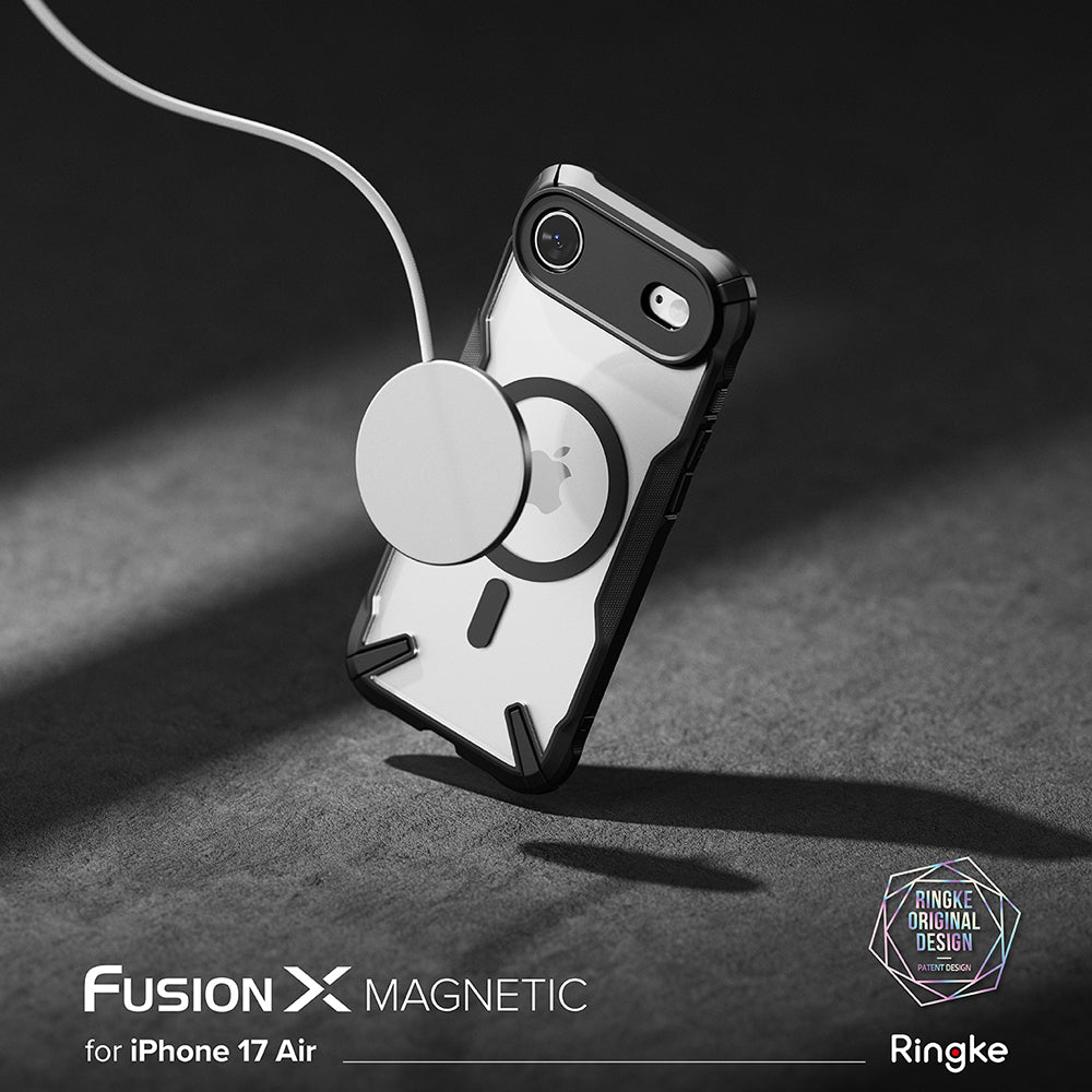 MagSafe hoesje voor Apple iPhone 17 Air, Ringke, Fusion X, Zwart