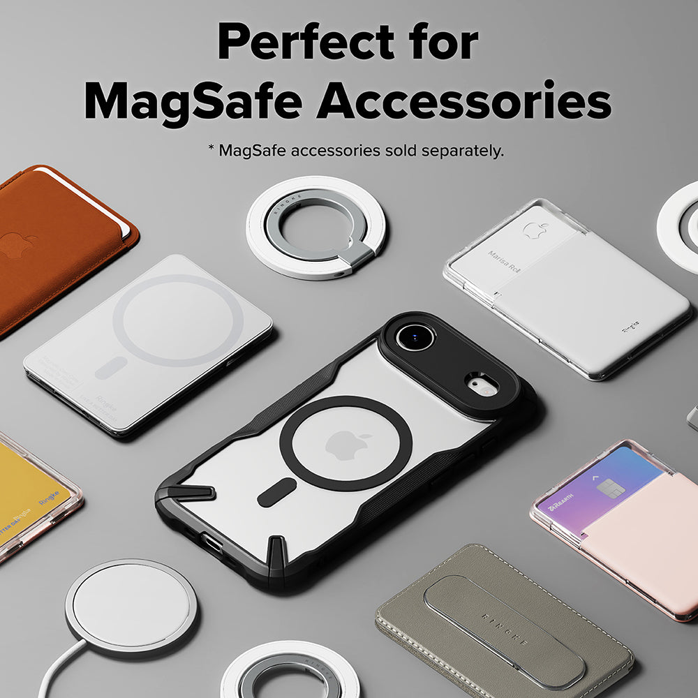 MagSafe hoesje voor Apple iPhone 17 Air, Ringke, Fusion X, Zwart