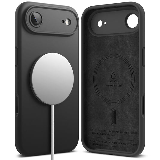 MagSafe hoesje voor Apple iPhone 17 Air, Ringke, Siliconen, Zwart