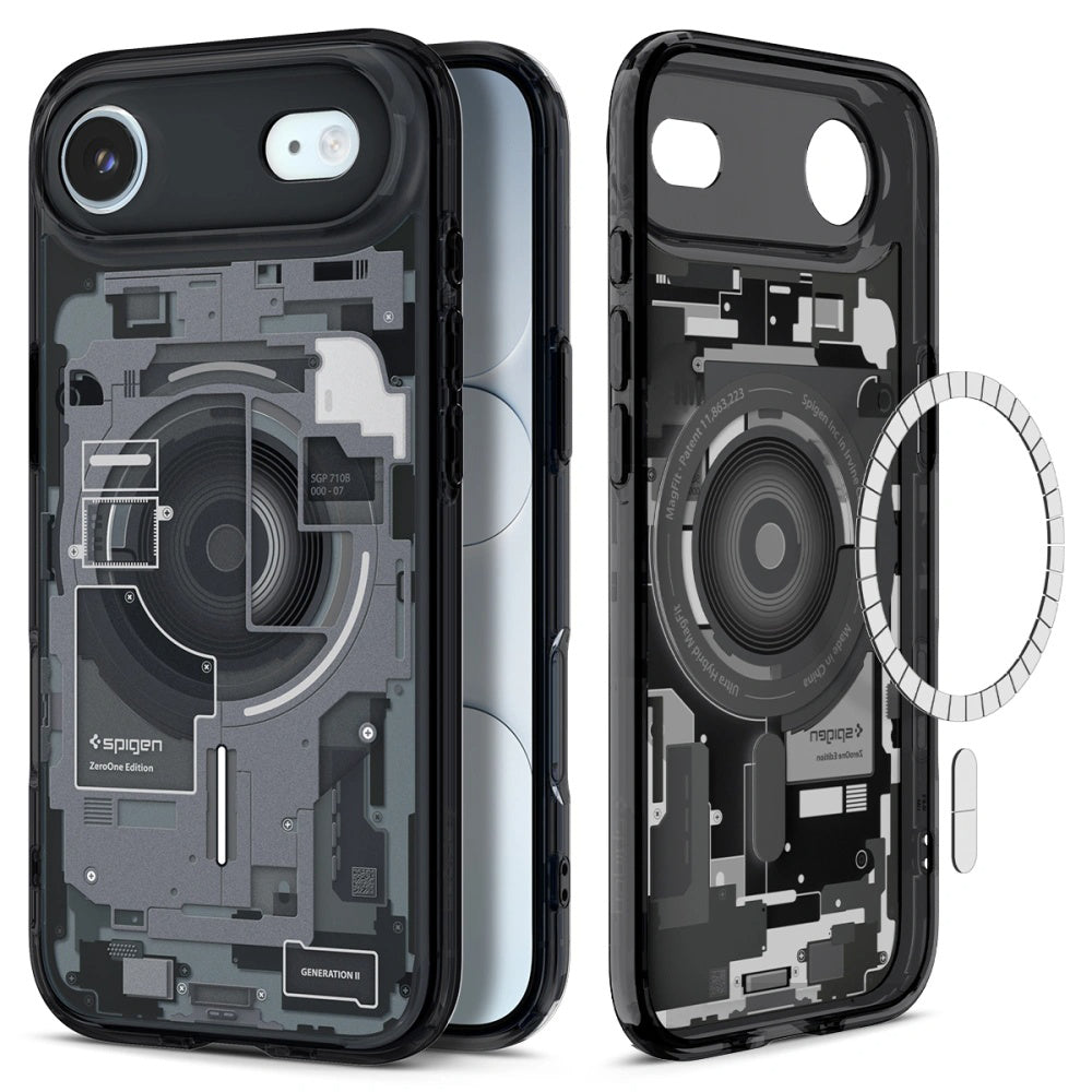 MagSafe hoesje voor Apple iPhone 17 Air, Spigen, Ultra Hybrid Zero One, Zwart