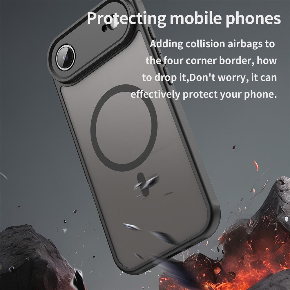 MagSafe hoesje voor Apple iPhone 17 Air, Techsuit, HaloFrost II, Zwart