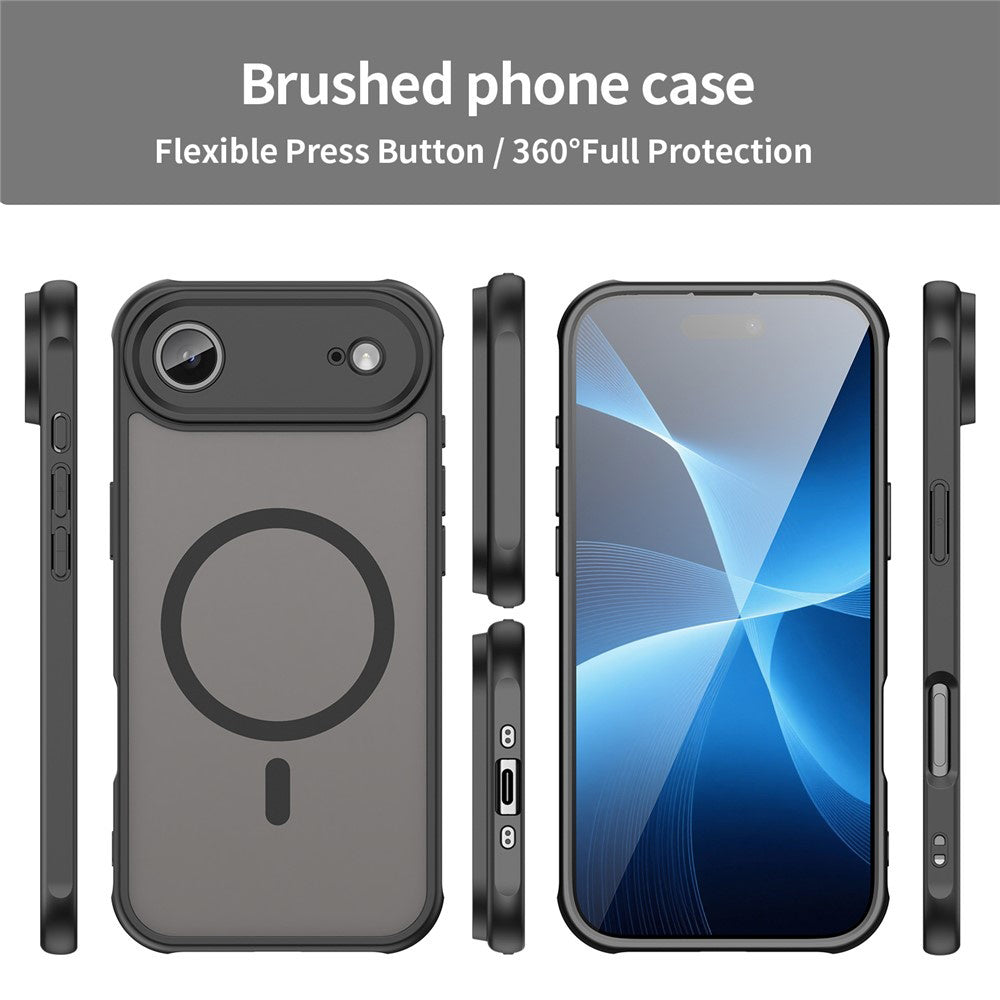 MagSafe hoesje voor Apple iPhone 17 Air, Techsuit, HaloFrost II, Zwart