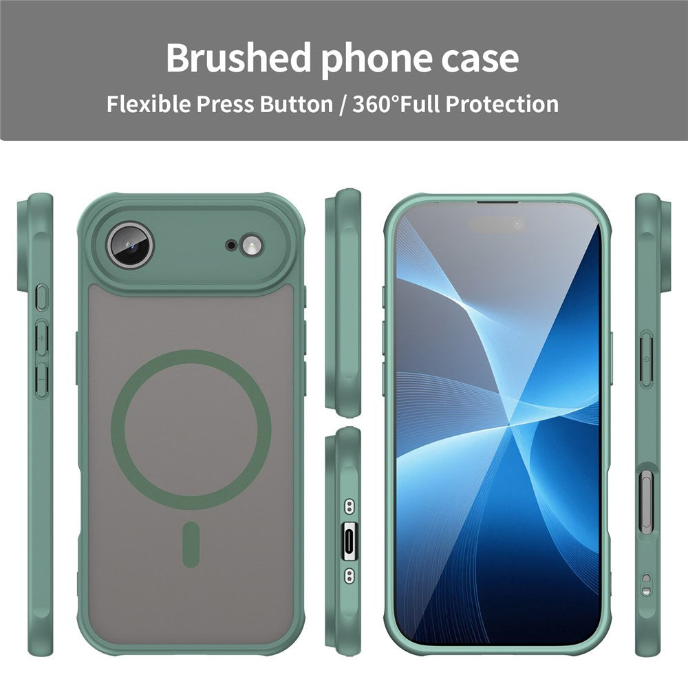 MagSafe hoesje voor Apple iPhone 17 Air, Techsuit, HaloFrost II, Groen