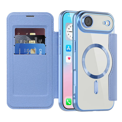 MagSafe hoes voor Apple iPhone 17 Air, Techsuit, SmartMag Book, Blauw