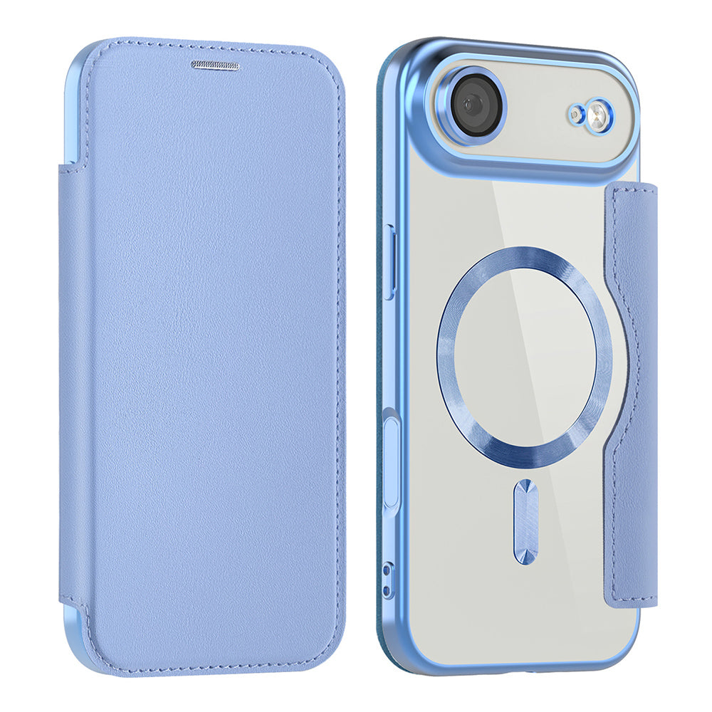 MagSafe hoes voor Apple iPhone 17 Air, Techsuit, SmartMag Book, Blauw