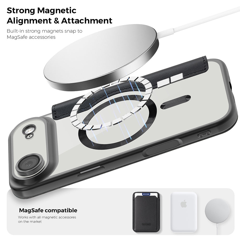 MagSafe hoes voor Apple iPhone 17 Air, Techsuit, SmartMag Book, Blauw