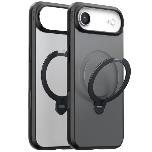 MagSafe Case for Apple iPhone 17 Air, Torras, Ostand Spin, Black
