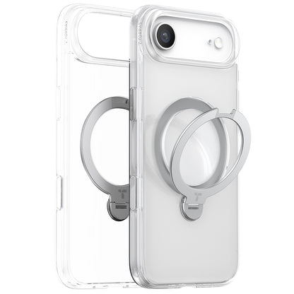 MagSafe hoesje voor Apple iPhone 17 Air, Torras, Ostand Spin, Transparant