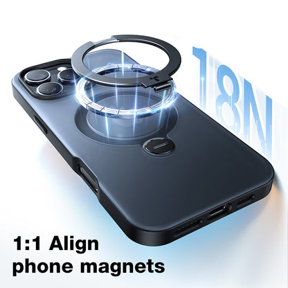 MagSafe hoesje voor Apple iPhone 17 Air, Torras, Ostand Spin, Transparant
