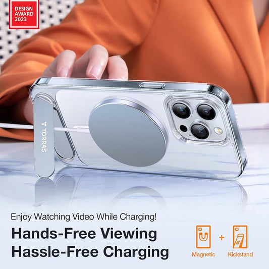 MagSafe hoes voor Apple iPhone 17 Air, Torras, Pstand, Zwart